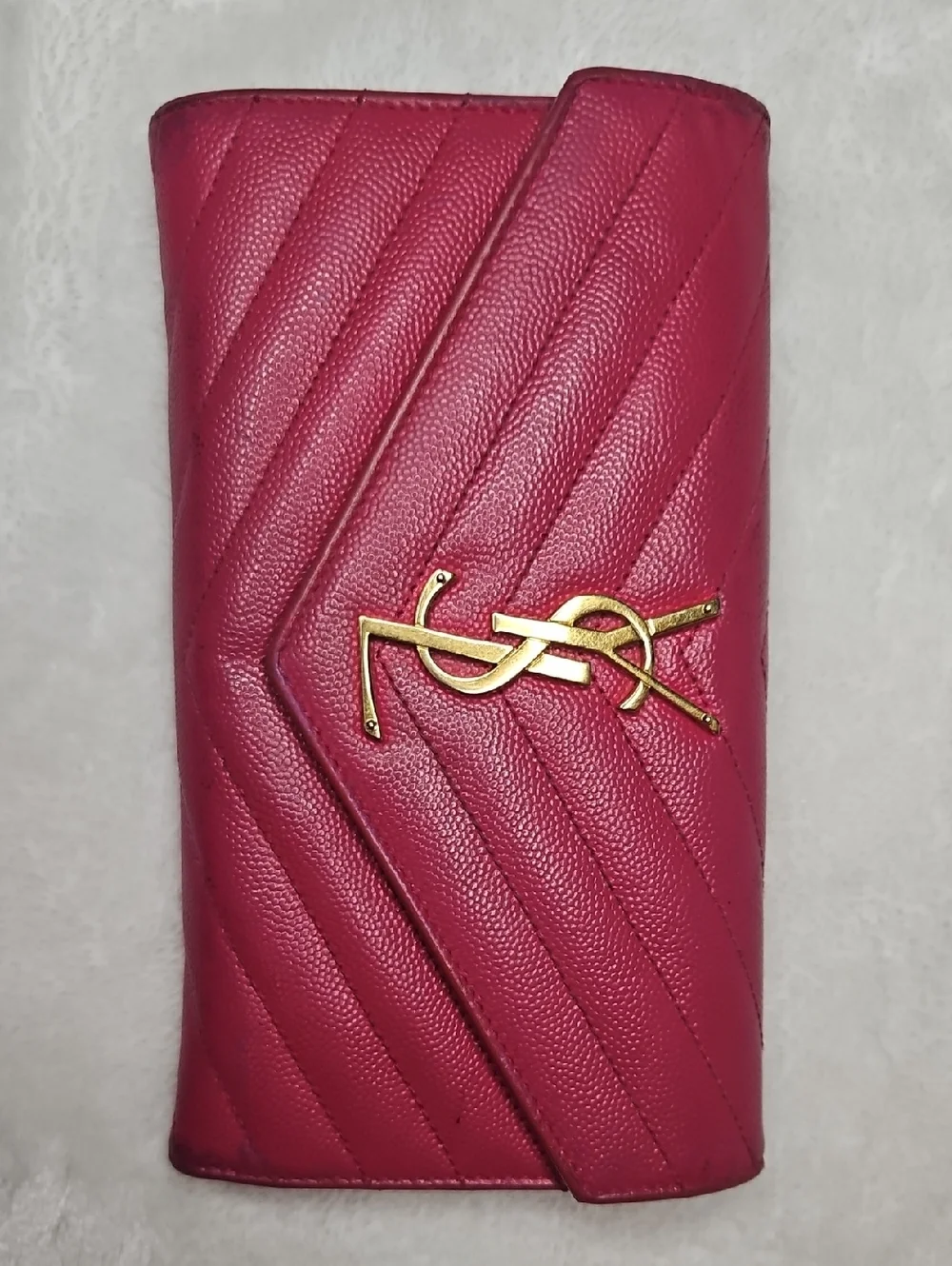 Yves Saint Laurent Cassandre Matelassé Large Flap Wallet
